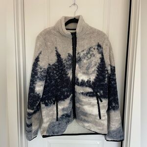 NWT Abercrombie & Fitch Scenic Sherpa Full-Zip Fleece Jacket Men’s Size Medium